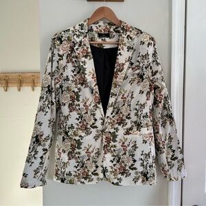 MYM Storm linen floral lined blazer 2XL